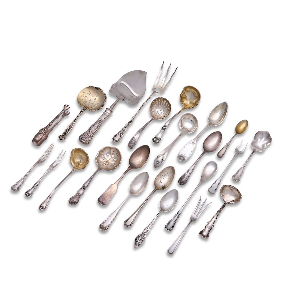 Assorted Sterling Silver Flatware and Serving Pieces, - 2
