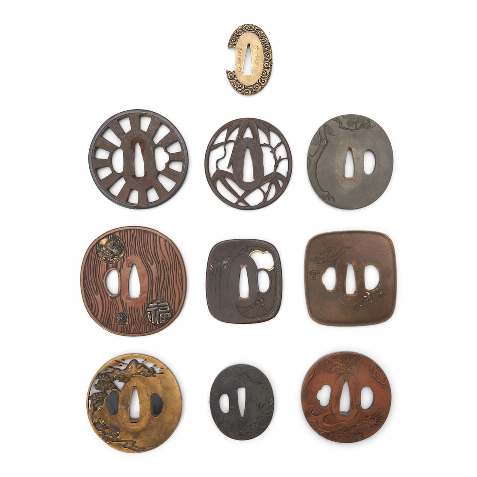 Ten Mixed-Metal Tsuba Japan, late Edo period (1615-1868) or Meiji era (1868-1912), (10) - 2