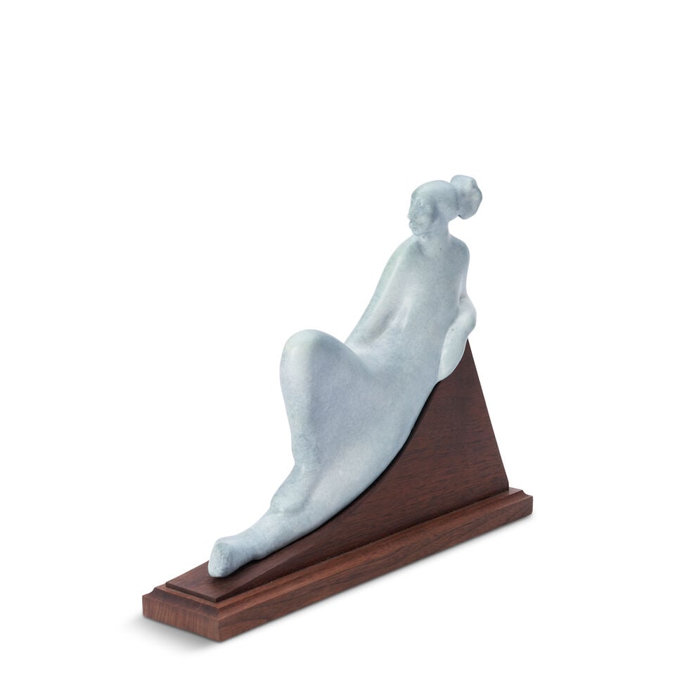Shirley Thomson-smith (American, 1929-2023) Delonabronze on wood base including base 11 x 13 3/4... - 2
