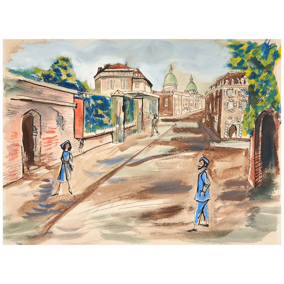 BRUNO KRAUSKOPF (1892-1960) Untitled unframed (1 of 2)