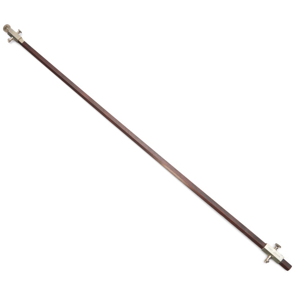 An English Admiralty Beam Compass by Cary, Porter & Co. Ltd., Mid-19th century or later,: An English Admiralty Beam Compass by Cary, Porter & Co. Ltd., Mid-19th century or later, the long wooden beam fitted with adjustable brass sliding head and fine adjustment screw, the fitted wooden