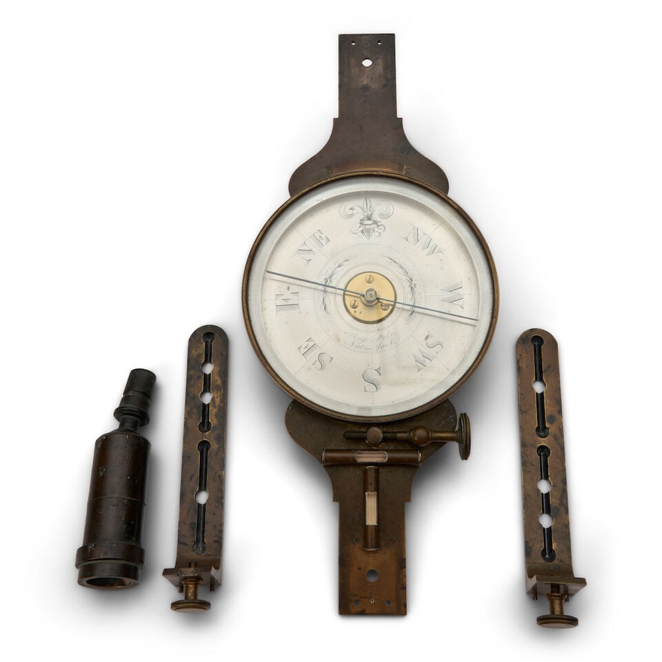 An American Brass Miner's Dial By Berg & Pike, New York, Mid-19th century, (1 of 2)