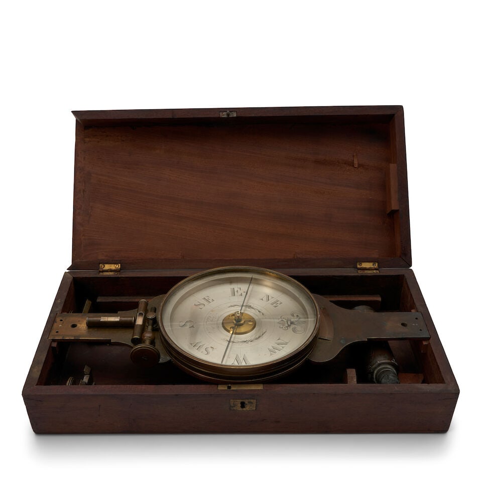 An American Brass Miner's Dial By Berg & Pike, New York, Mid-19th century, - 2