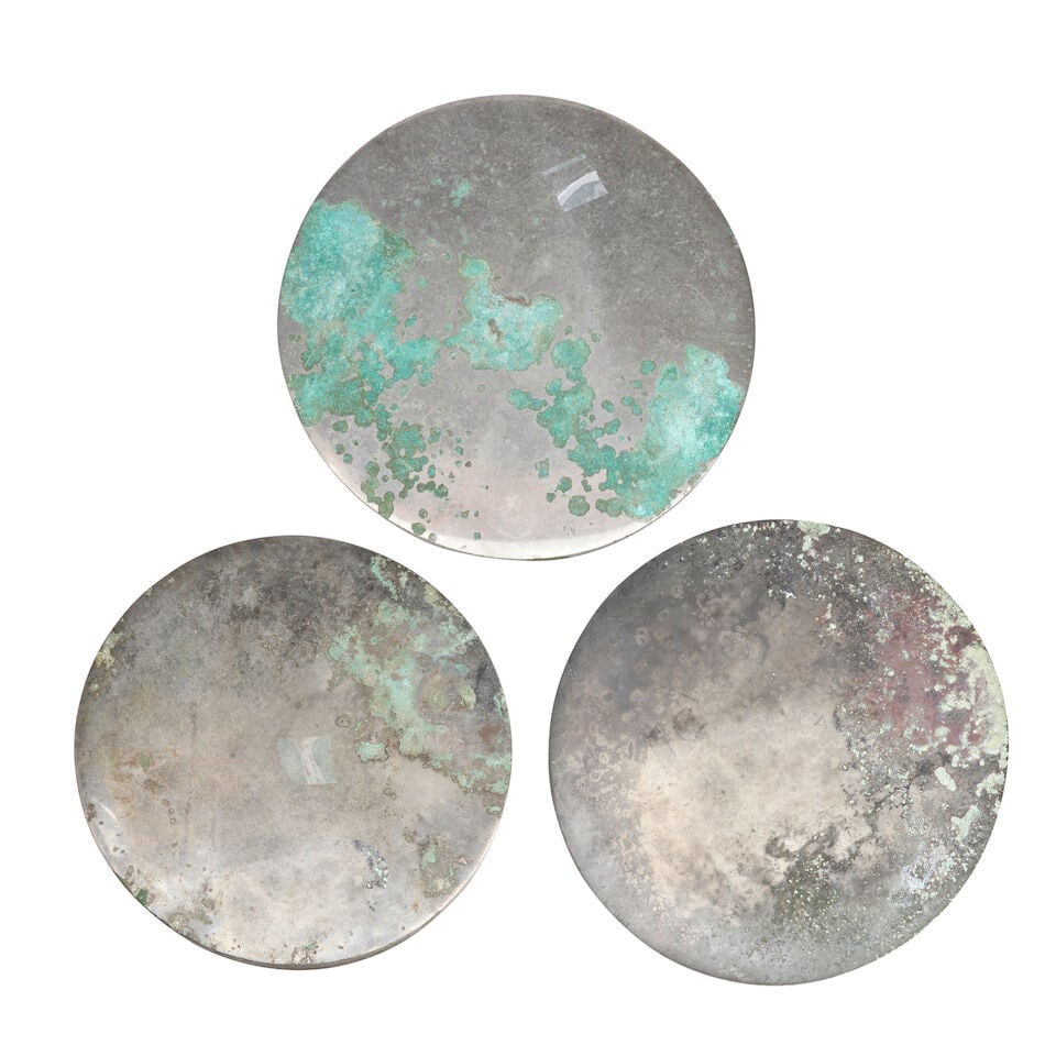 Three Bronze Mirrors China, Han and Tang style (3) - 2