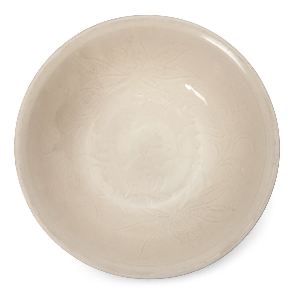 A Dingyao Style Deep Bowl with Carved Decoration China, 20th century (1 of 3)