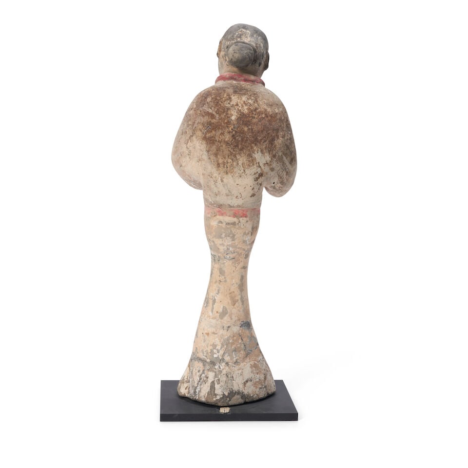 A Painted Pottery Figure of a Dancer China, Han dynasty, - 2