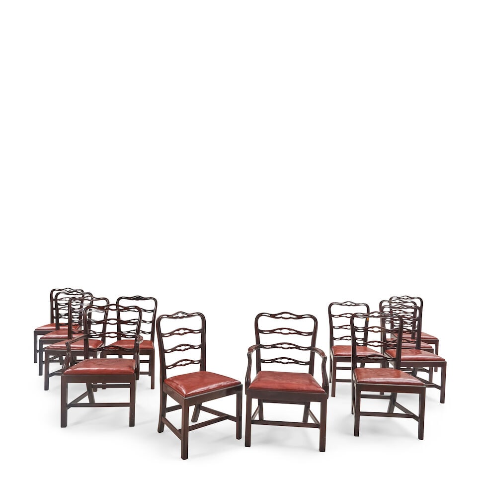 Twelve Federal-style Mahogany Dining Chairs, 20th century, (1 of 1)