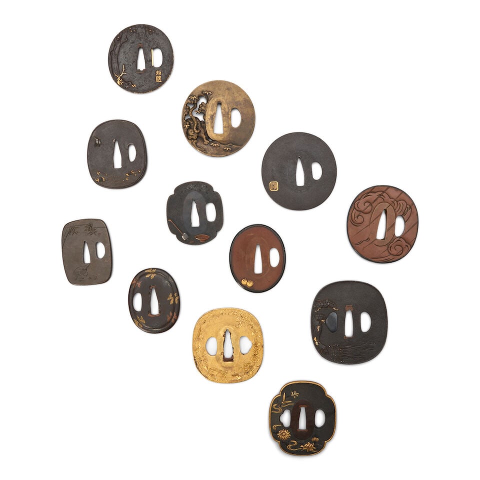 Twelve Mixed-Metal Tsuba Japan, late Edo period (1615-1868) or Meiji era (1868-1912), (12) - 2