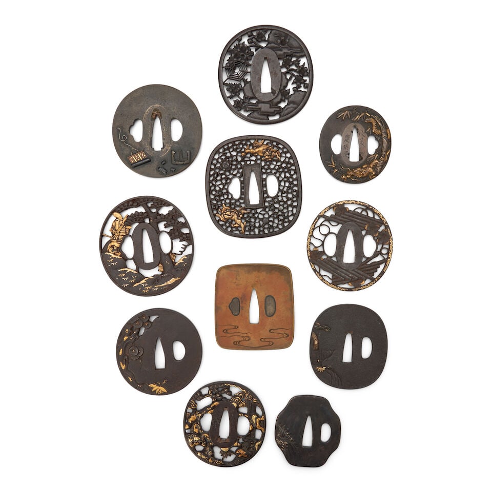 Eleven Mixed-Metal Tsuba, Japan, late Edo period (1615-1868) or Meiji era (1868-1912), (11) - 2
