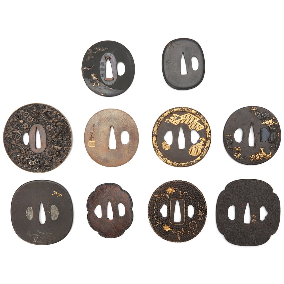 Ten Mixed-Metal Tsuba, Japan, Edo period (1615-1868) or Meiji era (1868-1912), (10) - 2