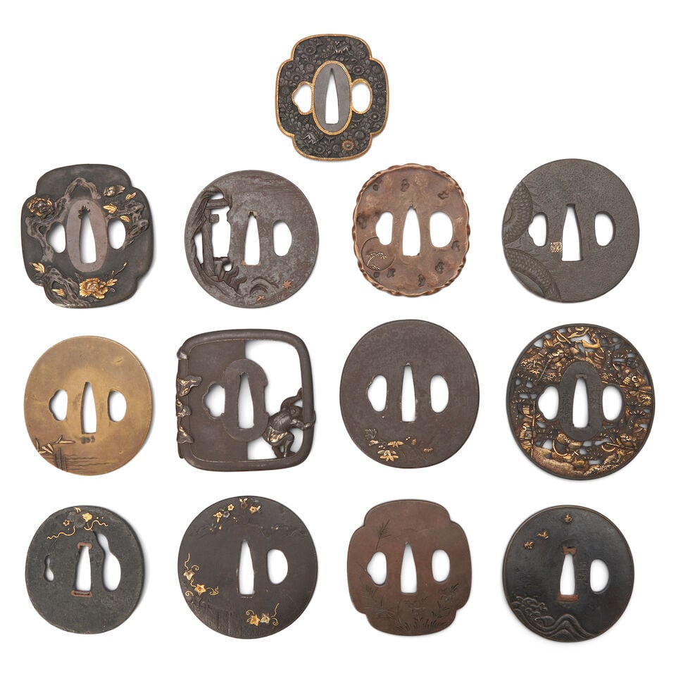 Thirteen Mixed-Metal Tsuba Japan, late Edo period (1615-1868) or Meiji era (1868-1912), (13) - 2