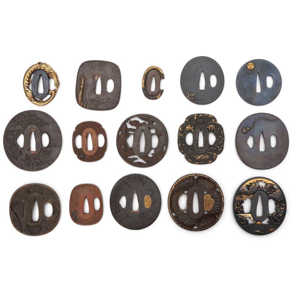 Fifteen Mixed-metal Tsuba Japan, late Edo period (1615-1868) or Meiji era (1868-1912), (15) - 2