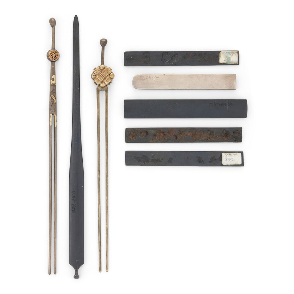 Eight Mixed-Metal Kogai and Kozuka Japan, late Edo period (1615-1868) or Meiji era (1868-1912), (8) - 2