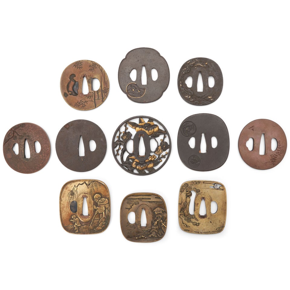 Eleven Mixed-Metal Tsuba, Japan, late Edo period (1615-1868) or Meiji era (1868-1912), (11) - 2