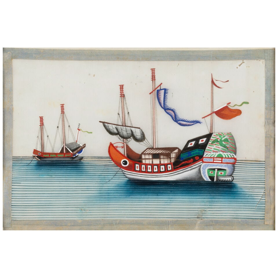 CANTON SCHOOL Thirteen paintings of boats, 1800-1840 (13) - 5