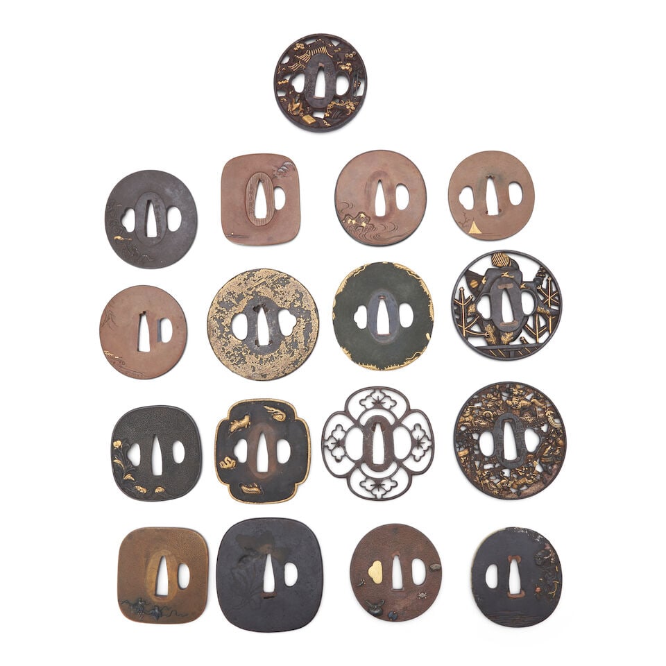 Seventeen Mixed-Metal Tsuba Japan, late Edo period (1615-1868) or Meiji era (1868-1912), (17) - 2