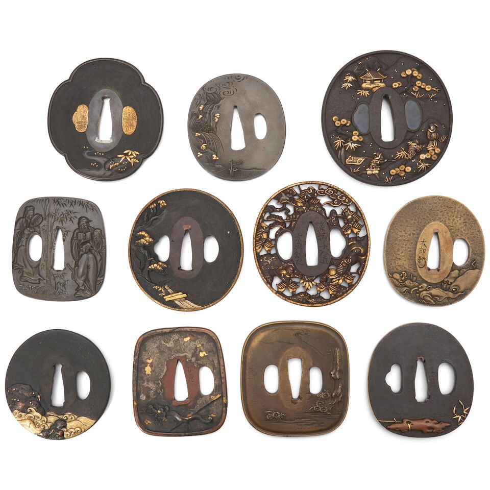 Eleven Mixed-Metal Tsuba Japan, late Edo period (1615-1868) or Meiji era (1868-1912), (11) - 2