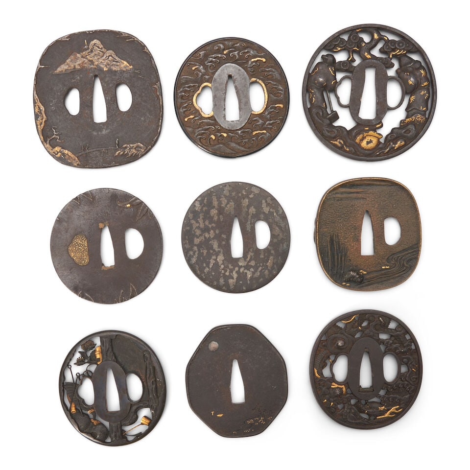 Nine Mixed-Metal Tsuba Japan, late Edo period (1615-1868) or Meiji era (1868-1912), (9) - 2