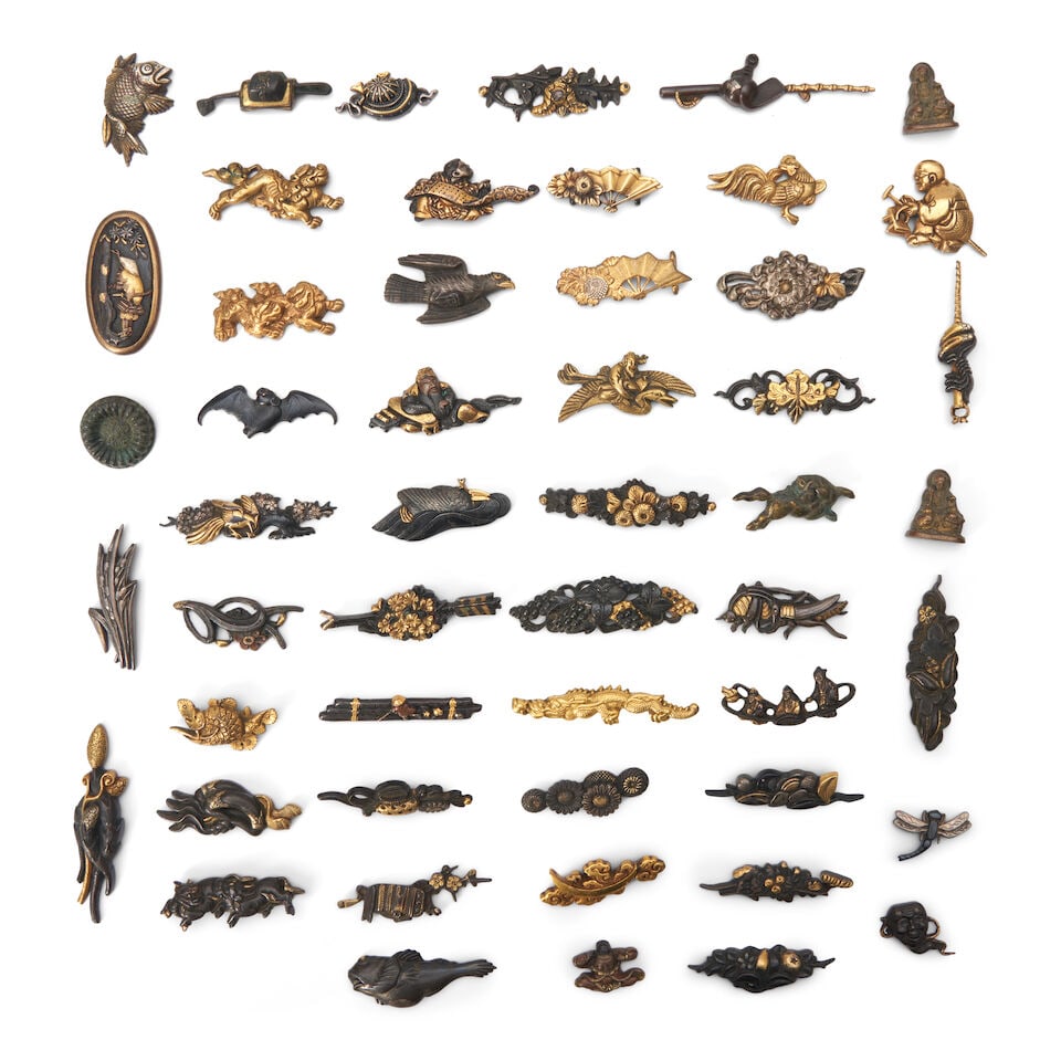 Fifty-one Mixed- Metal Menuki Japan, (51) (1 of 1)