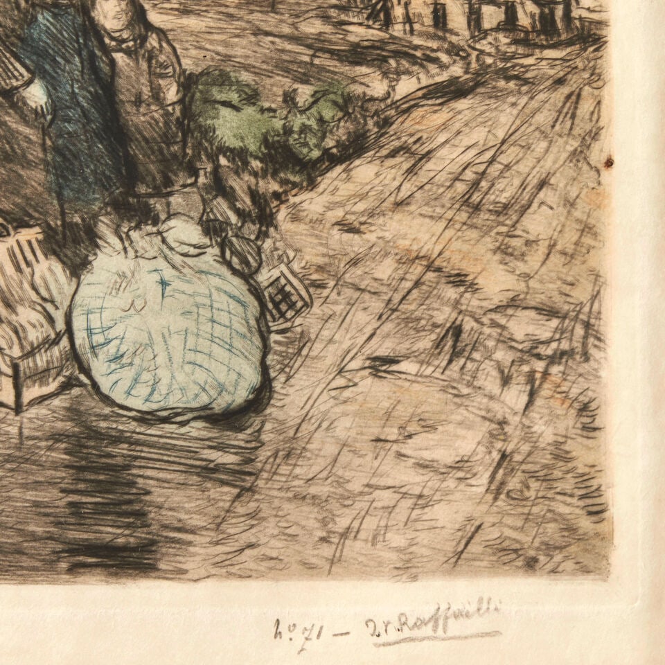 Jean-Francois Raffaelli (French, 1850-1924) Two Lithographs, - 3