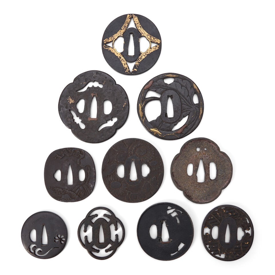 Ten Iron Tsuba Japan, Edo period (1615-1868) or Meiji era (1868-1912), (10) - 2