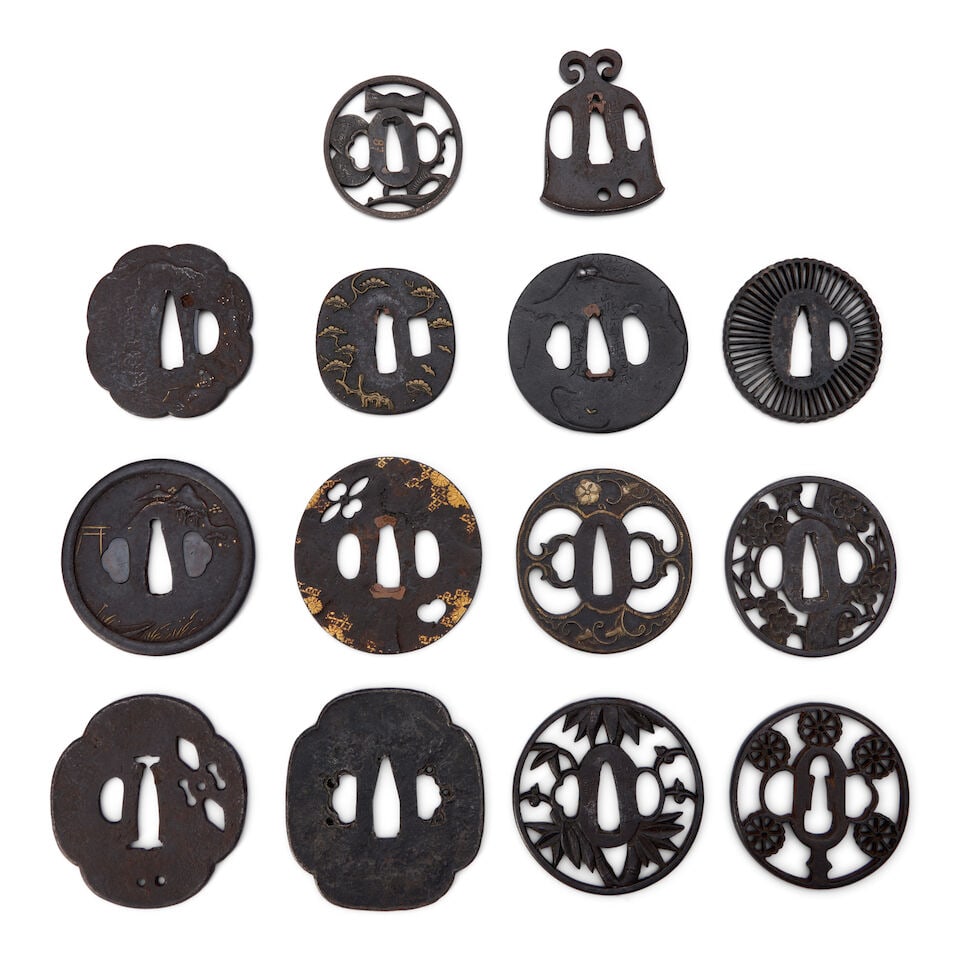 Fourteen Iron Tsuba Japan, Edo period (1615-1868) or Meiji era (1868-1912), (14) - 2