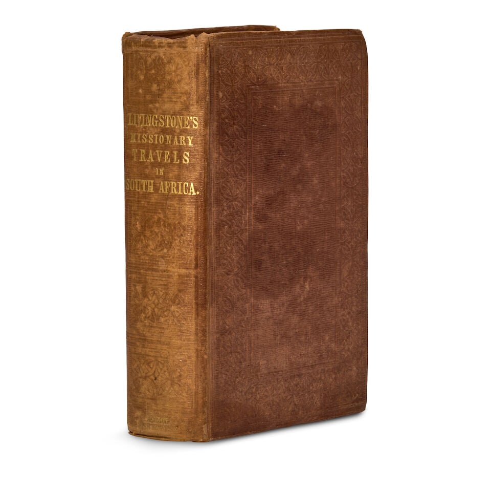 LIVINGSTONE, DAVID. 1813-1873. Missionary Travels and Researches in South Africa. London: John M...: LIVINGSTONE, DAVID. 1813-1873. Missionary Travels and Researches in South Africa. London: John Murray, 1857. 4to (218 x 136 mm). Several lithographed plates including portrait of Livingstone and