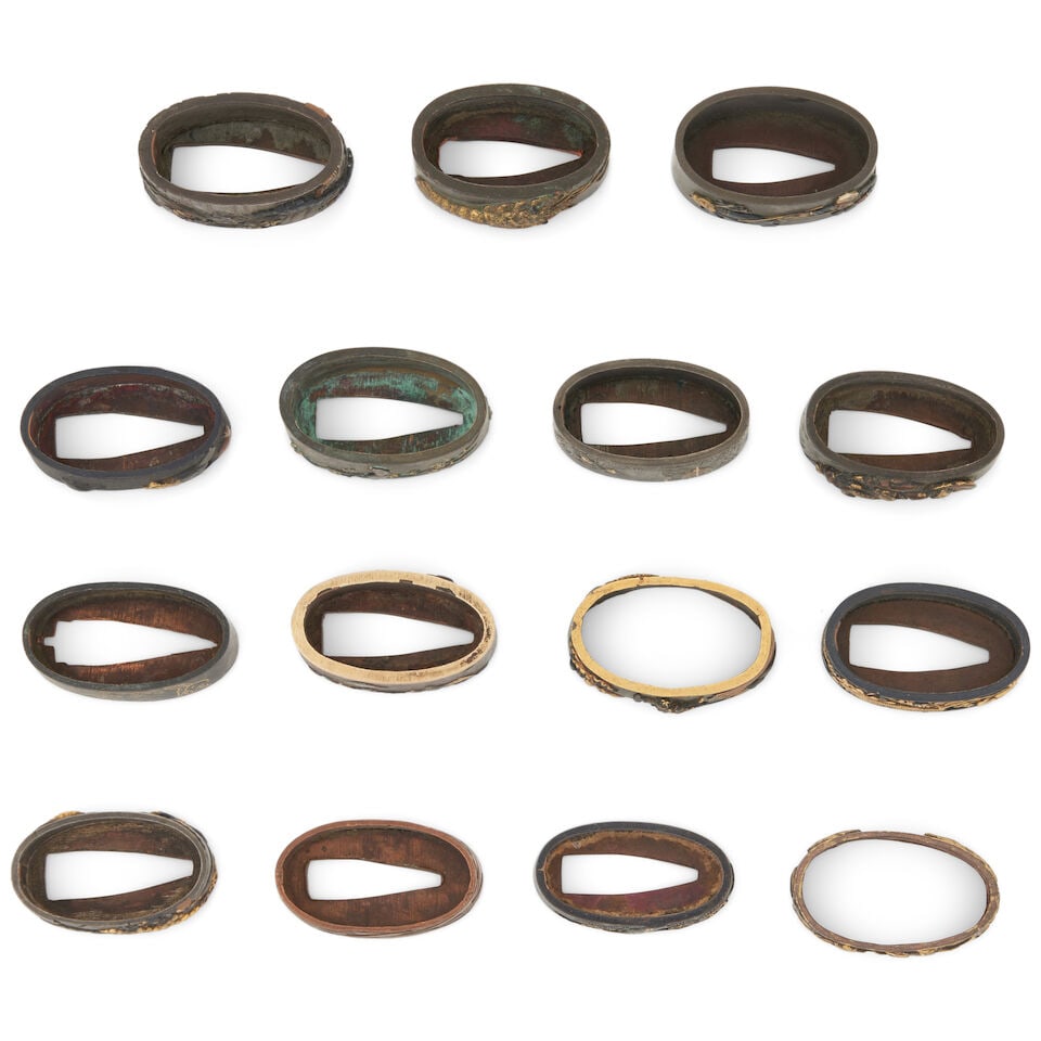 Fifteen Mixed-metal Fuchi Japan, late Edo period (1615-1868) or Meiji era (1868-1912), (15) - 2