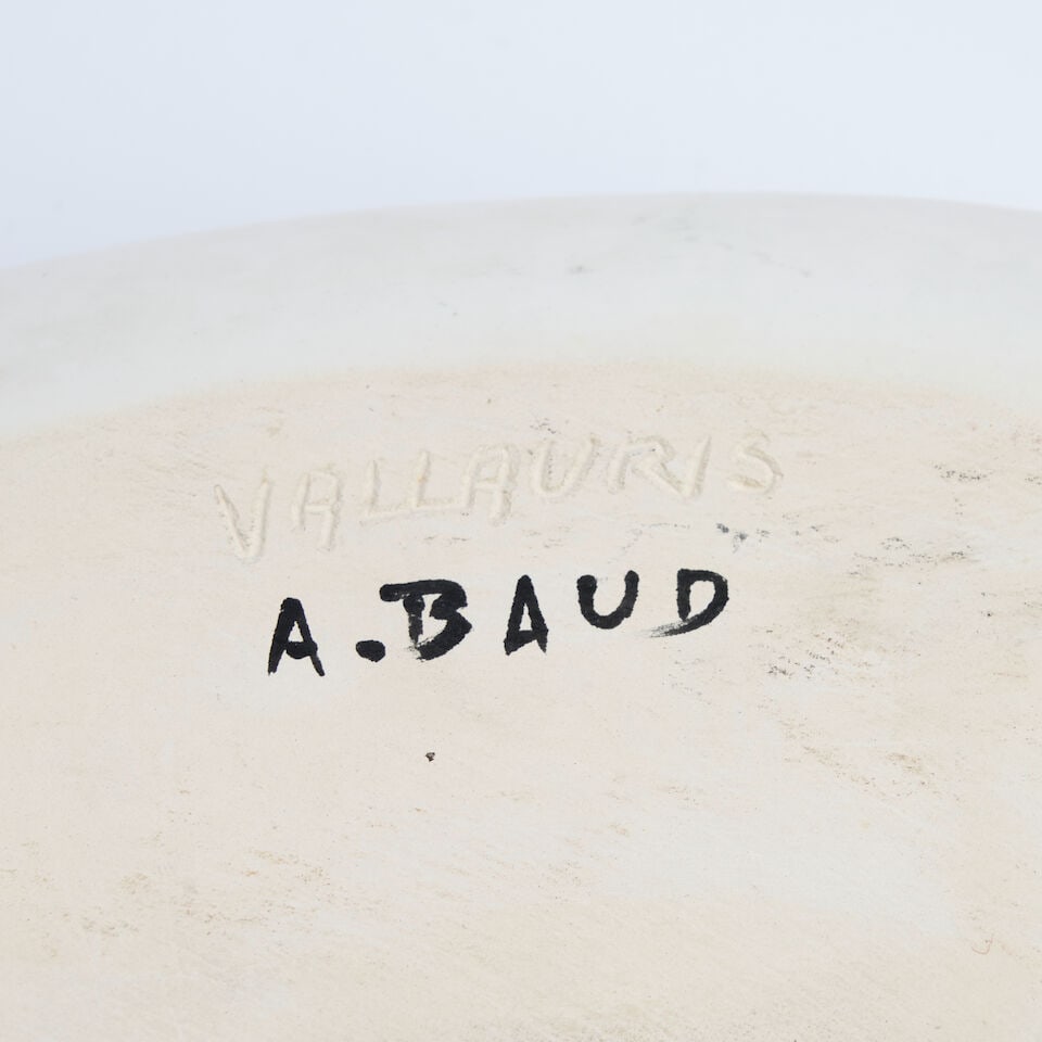 Andre Baud (1903-1986) Serving Dish And Eight Bowls, Vallauris, France, c. 1955, glazed ceramic ... - 2