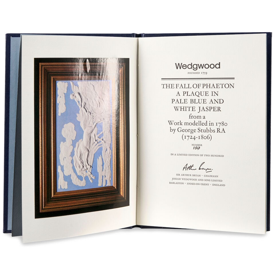 Modern Wedgwood 'Fall of Phaeton' Solid Blue Jasper Plaque, England, 1977, - 2