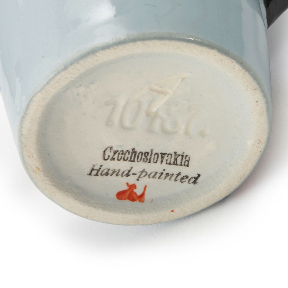 Seven-piece Czech Mid-century Modern Drinks Set, Czech Republic, c. 1955, enameled and glazed ce... - 2