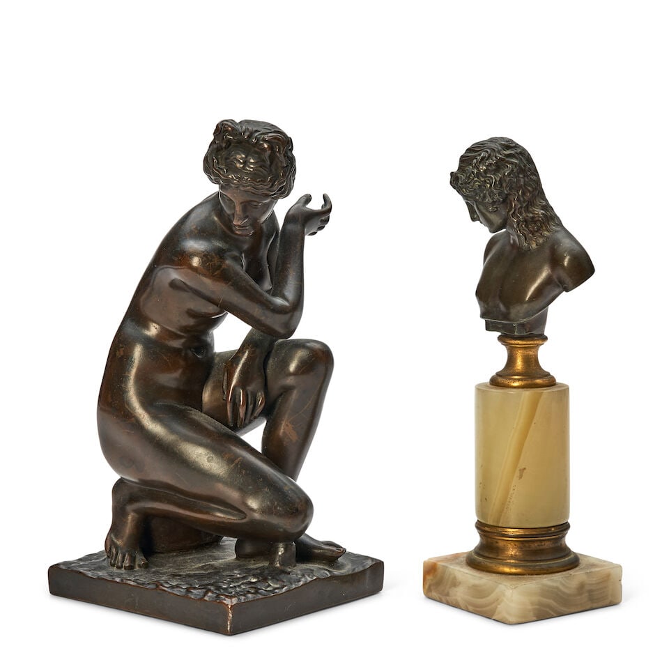 Two Small European Bronze Figural Sculptures, 19th/20th century, - 2