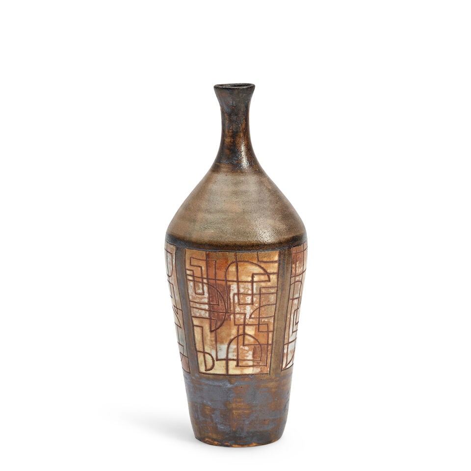 Alexandre Kostanda (1921-2007) Vase, Vallauris, France, c. 1965, glazed stoneware, incised 'A. K... (1 of 3)