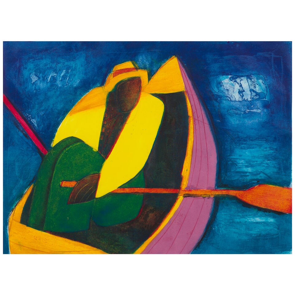 Joseph Deweese Holston (American, born 1944); Man in Boat; - 2