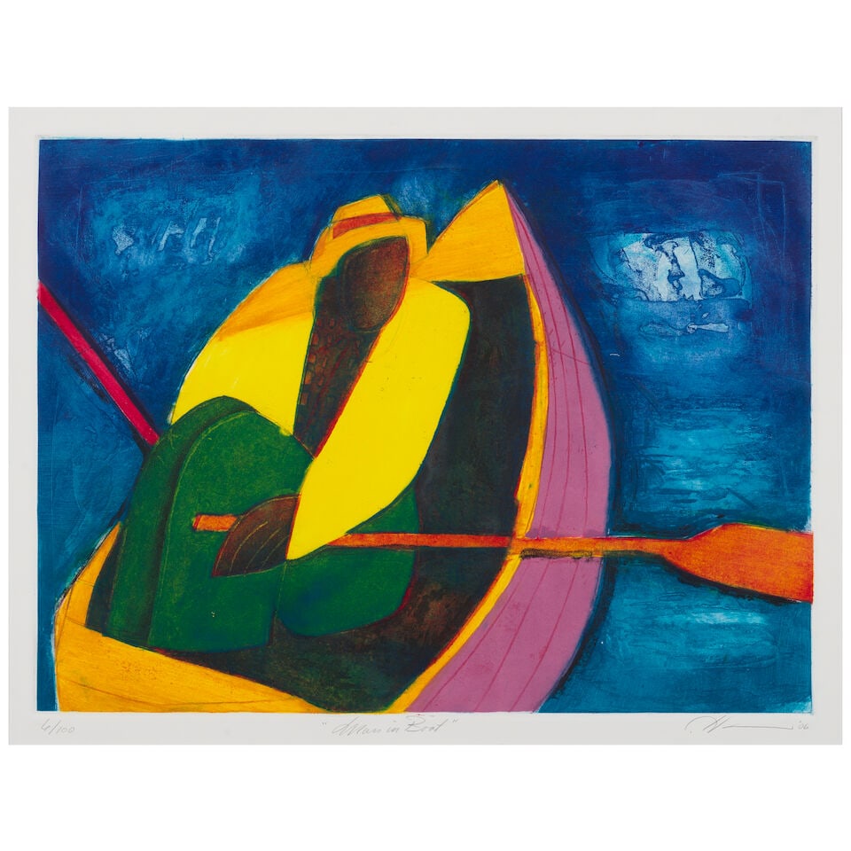 Joseph Deweese Holston (American, born 1944); Man in Boat; - 3
