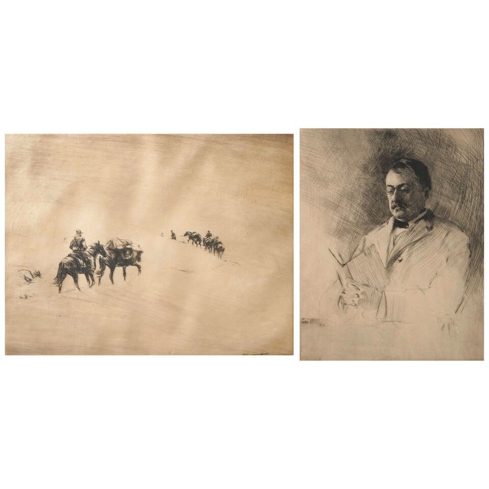 Two Framed Prints: Frank Weston Benson and Levon West, - 3