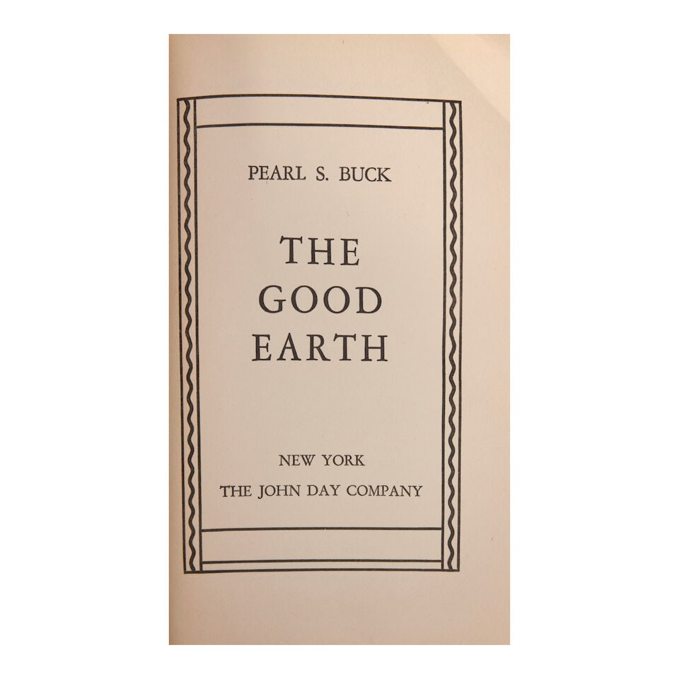 ADVANCE READING COPY OF PEARL BUCK'S PULITZER PRIZE WINNER. BUCK, PEARL S. 1892-1973. The Good ... - 2