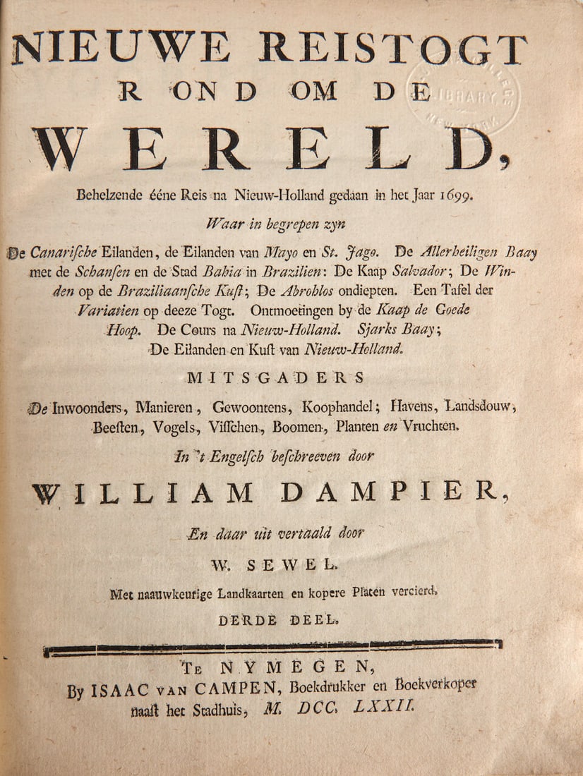 William Dampier, Nieuwe Reistogt Rondom de Wereld, Second Volume, 1772 - 2