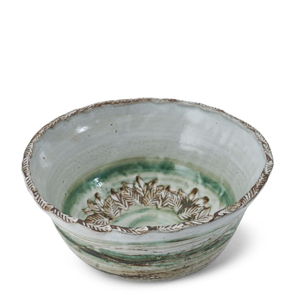 Albert Thiry (1923-2009) Bowl, Vallauris, France, c. 1965, glazed, stamped, and carved ceramic, ... - 3