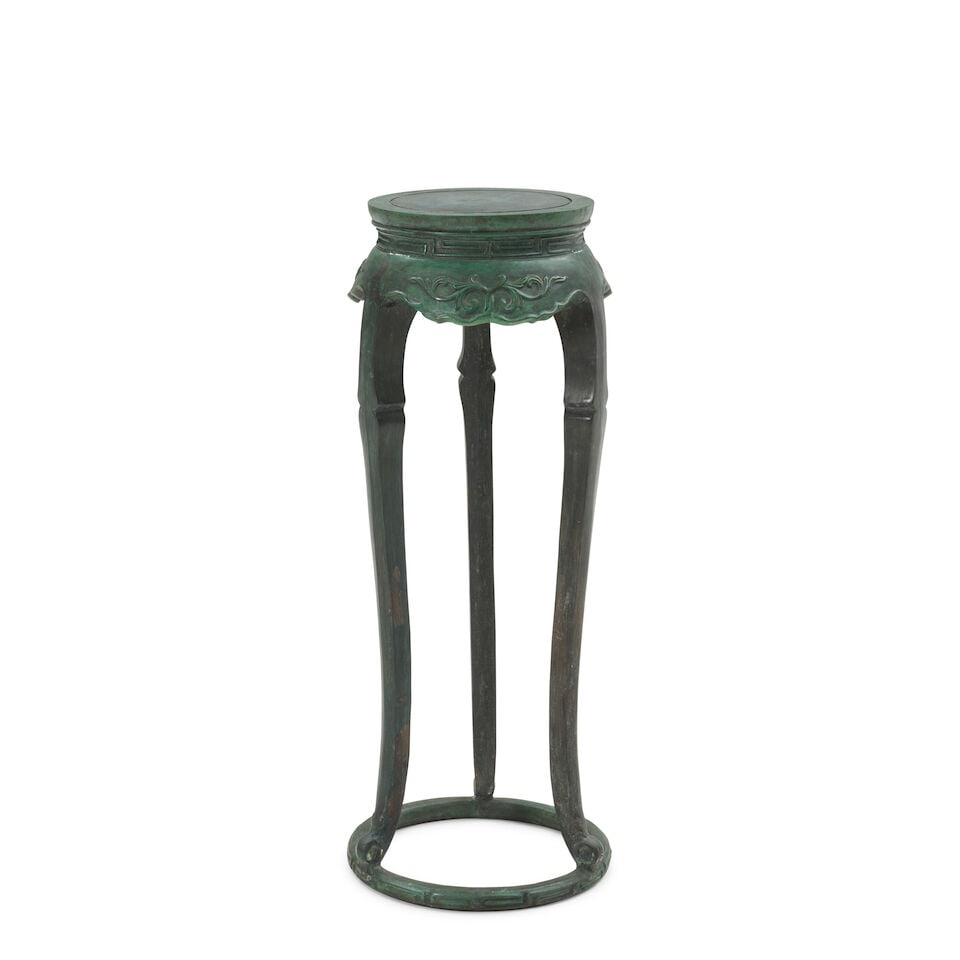 Chinese-style Bronze Stand, probably United States, c. 2000, (1 of 4)