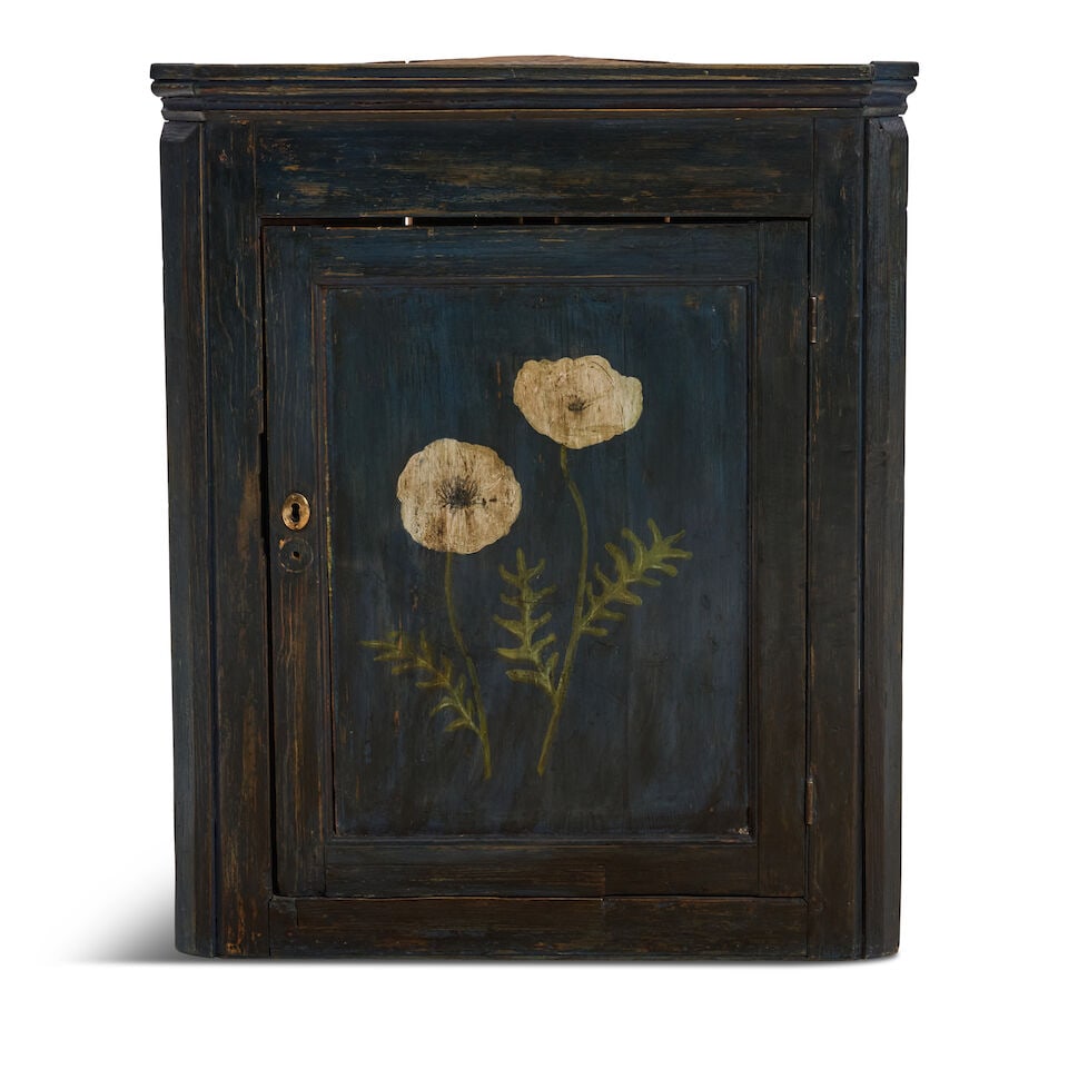 Painted European Pine Corner Cupboard, 19th century or earlier, (1 of 2)