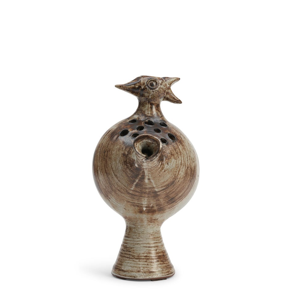 Jacques Pouchain (1925-2015) Zoomorphic Vessel Dieulefit, France, c. 1960, glazed stoneware, imp... - 3