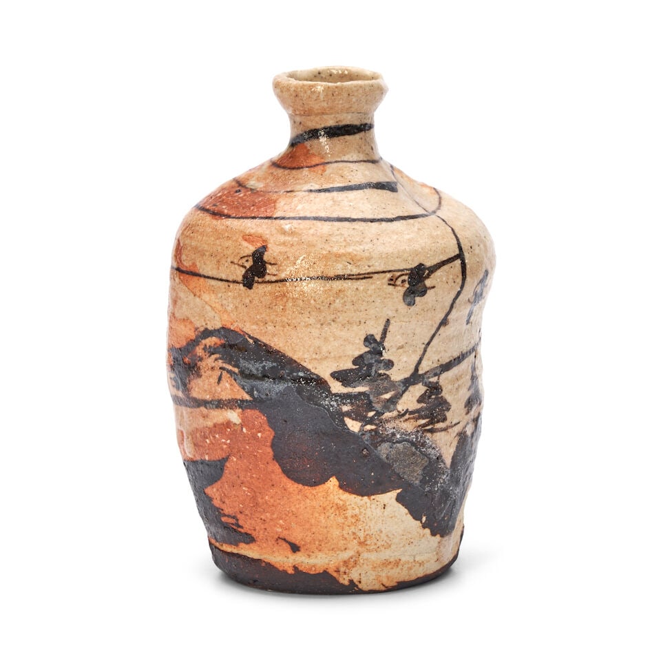 SUZUKI GORŌ 鈴木五郎 (B.1941) A Shino-Style Tokkuri (Sake Bottle) S... - 3