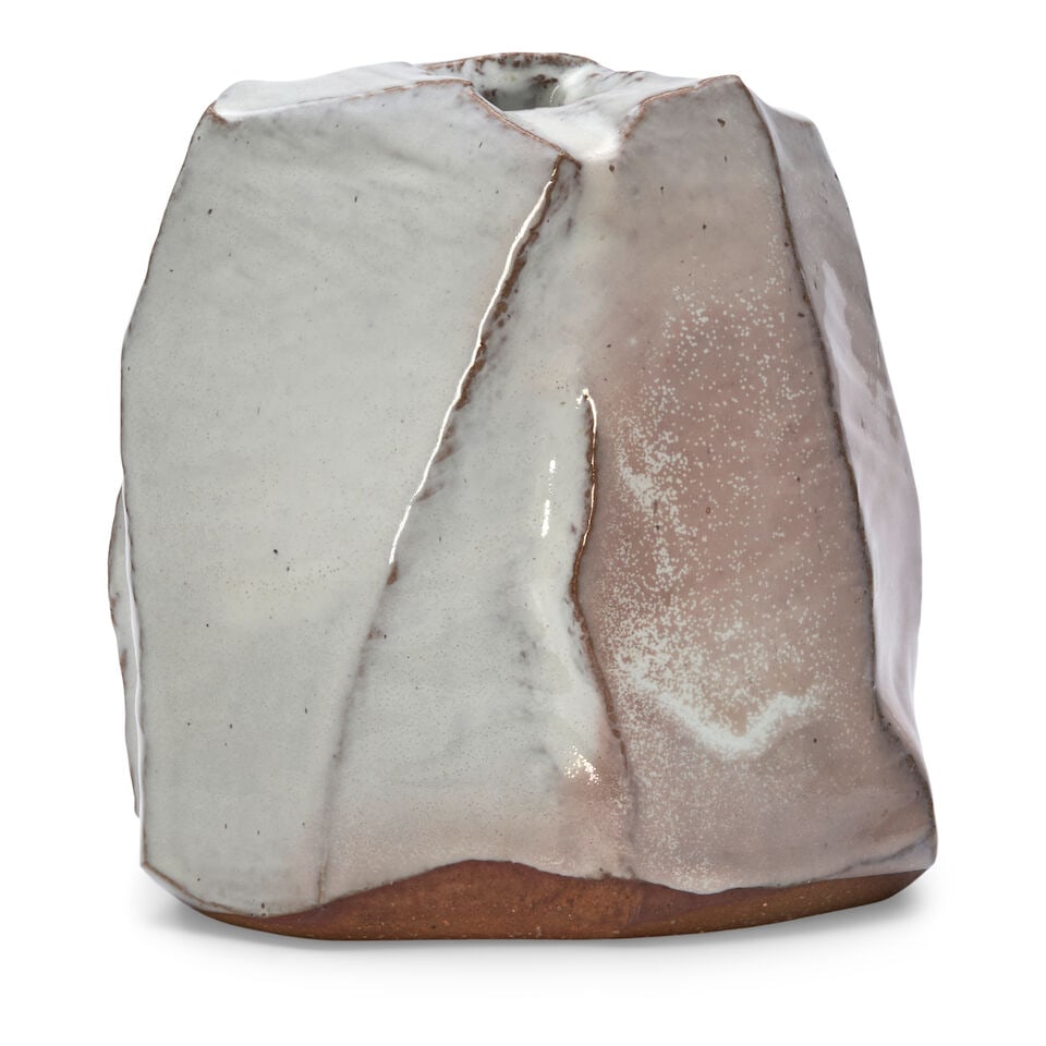 KANETA MASANAO 兼田昌尚 (B.1953) A Hagi-Ware Kaki (Flower Container) Hei... - 3