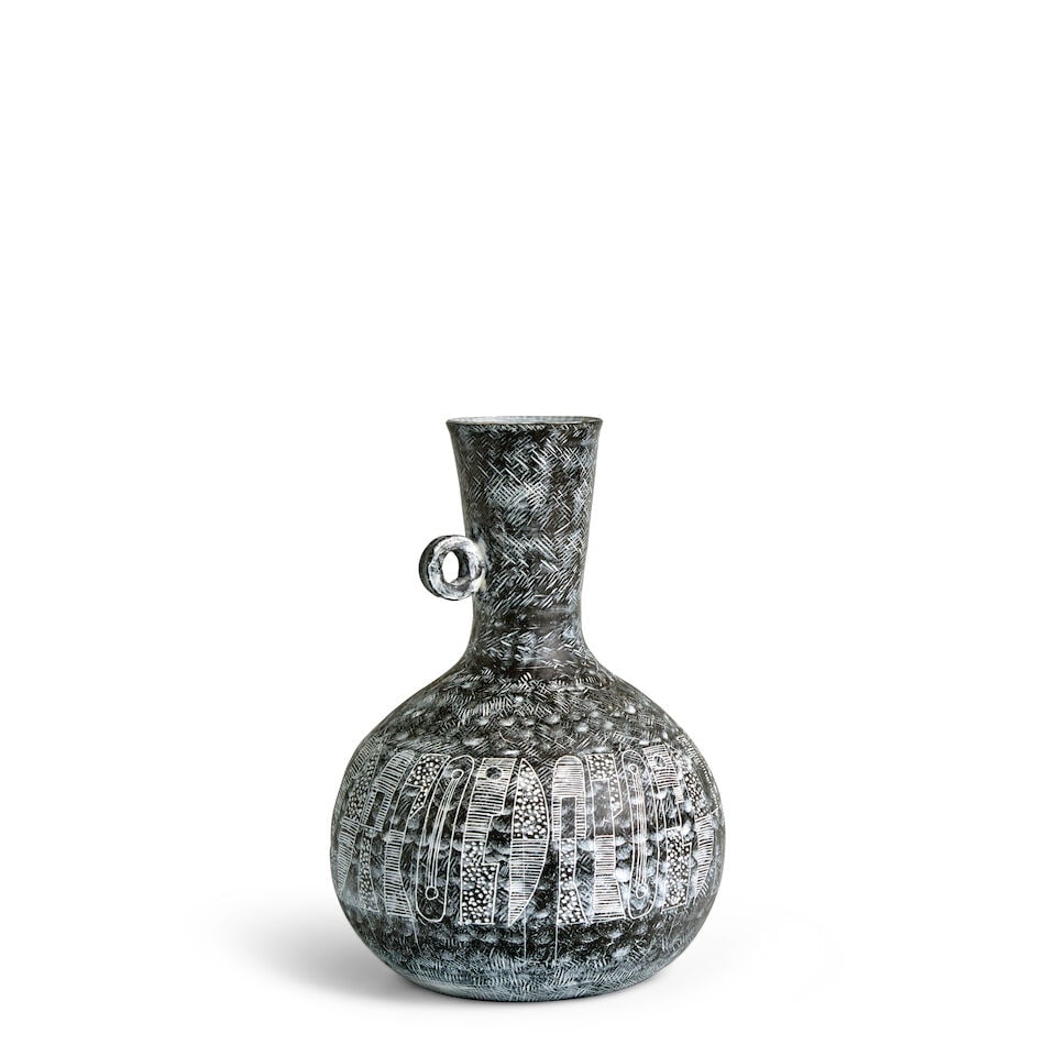 YASUHARA KIMEI 安原喜明 (1906-1980) A Stoneware Hanaike (Flower Vase) Sh... - 4