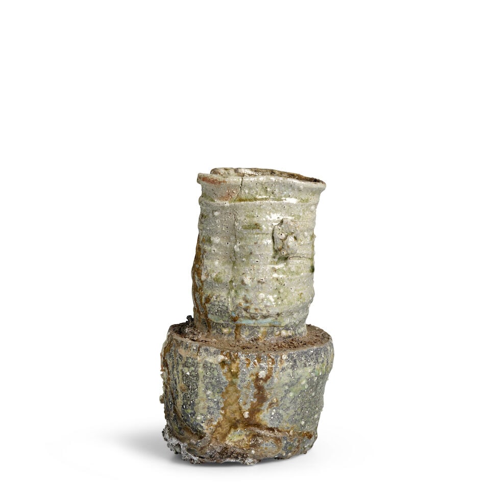 TSUJIMURA SHIRŌ 辻村史朗 (B.1947) An Iga Stoneware Hana-ire (Flower... - 4