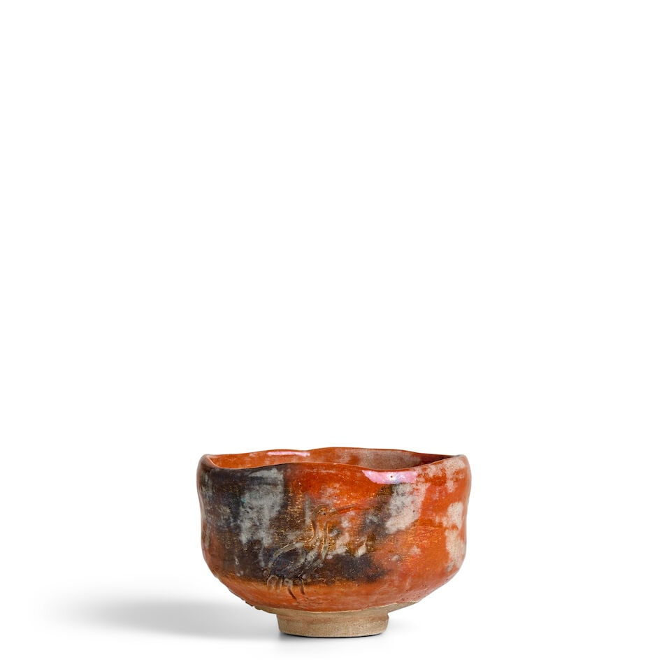 RAKU KŌNYŪ 樂弘入 (KICHIZAEMON XII, 1857-1932) A Tachizuru (Standing... (1 of 4)