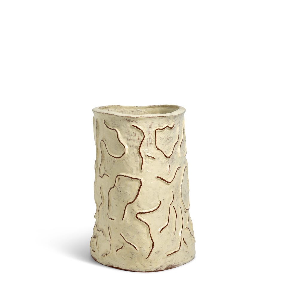 YOON KWANG-CHO 윤광조 (B.1946) A White-Glazed Earthenware Vessel Republic peri... - 3