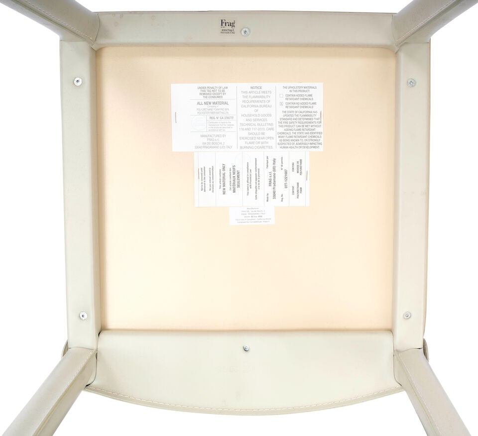 G. E R. FAUCIGLIETTI (ESTABLISHED 1986) Set of Four Bella B Bar Stoolsfor Frag, stitched leather... - 3