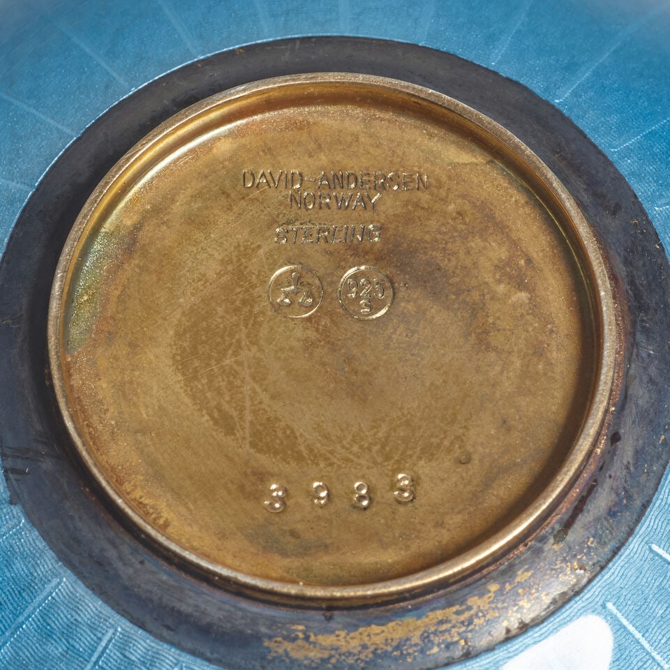 DAVID ANDERSEN (ESTABLISHED 1876) Vasepost 1925enameled silver, stamped 'DAVID ANDERSEN NORWAY S... - 2